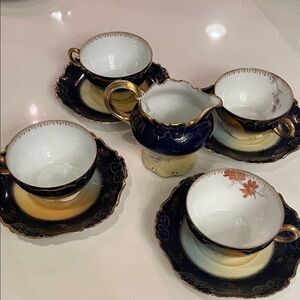 Rosenthal Blue and Gold Dinnerware Set